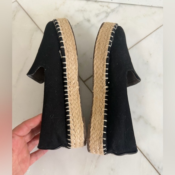 Joie Womens 7.5 Cara Black Canvas Platform Espadrille Summer Vacation Beach NWOT - Picture 6 of 9